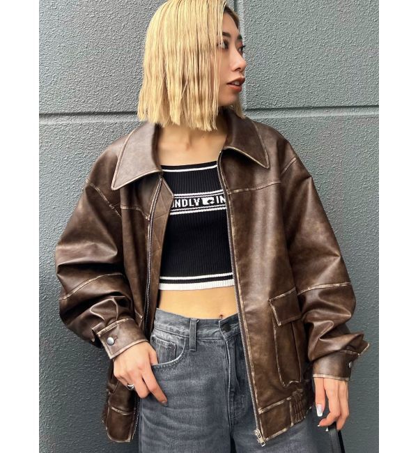 EMODA「ヴィンテージライクオーバーブルゾン」|ブルゾン・スタジャン|