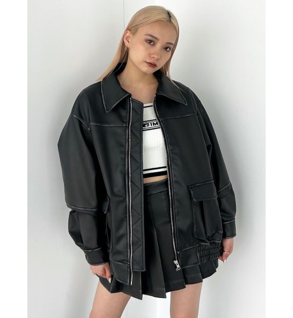 EMODA「ヴィンテージライクオーバーブルゾン」|ブルゾン・スタジャン|