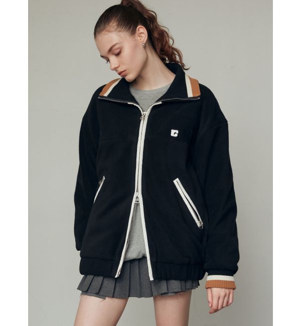 EMODA「リブカラーフリースブルゾン」|ブルゾン・スタジャン|