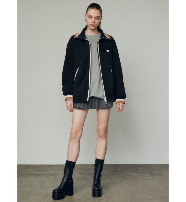 EMODA「リブカラーフリースブルゾン」|ブルゾン・スタジャン|