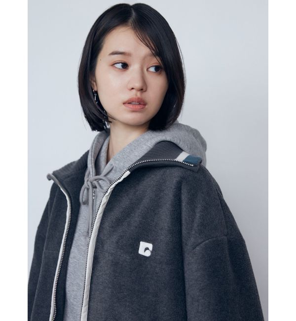 EMODA「リブカラーフリースブルゾン」|ブルゾン・スタジャン|