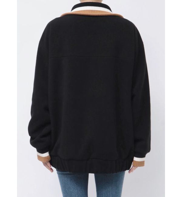 EMODA「リブカラーフリースブルゾン」|ブルゾン・スタジャン|