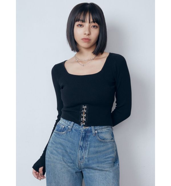 EMODA「オープンフックチョーカーニット」|ニット・セーター|