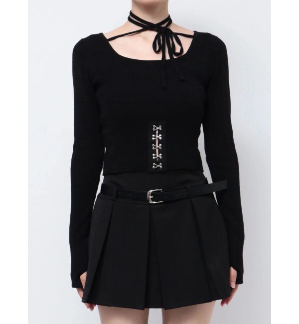 EMODA「オープンフックチョーカーニット」|ニット・セーター|