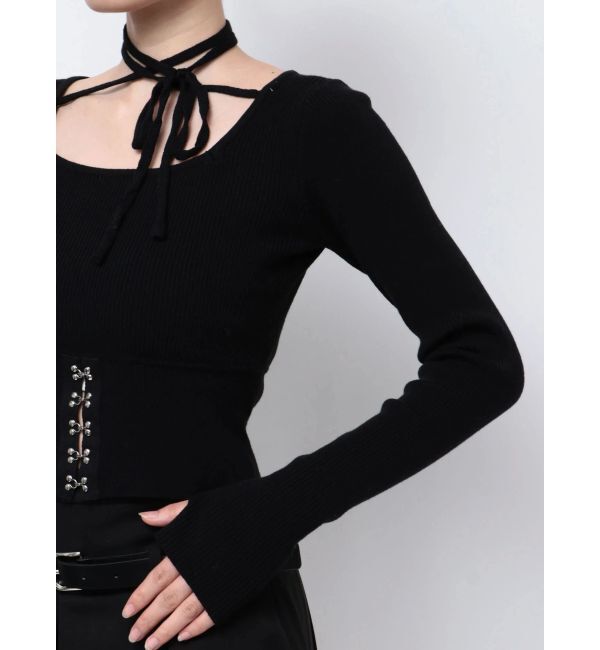 EMODA「オープンフックチョーカーニット」|ニット・セーター|