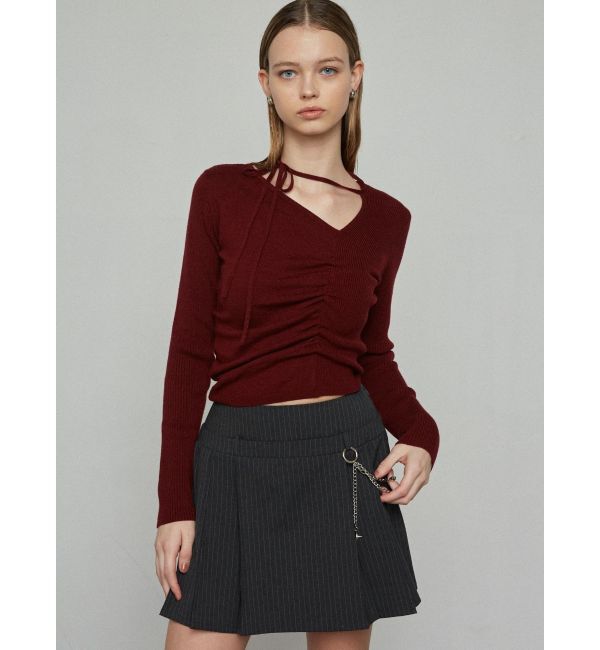 EMODA「チョーカーギャザーフィットニット」|ニット・セーター|