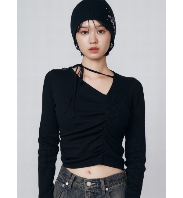 EMODA「チョーカーギャザーフィットニット」|ニット・セーター|