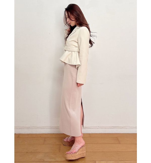 MERCURYDUO「ペプラムライダースジャケット」|ライダースジャケット|