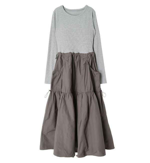 Ungrid「ドッキングギャザーワンピース」|ワンピース|