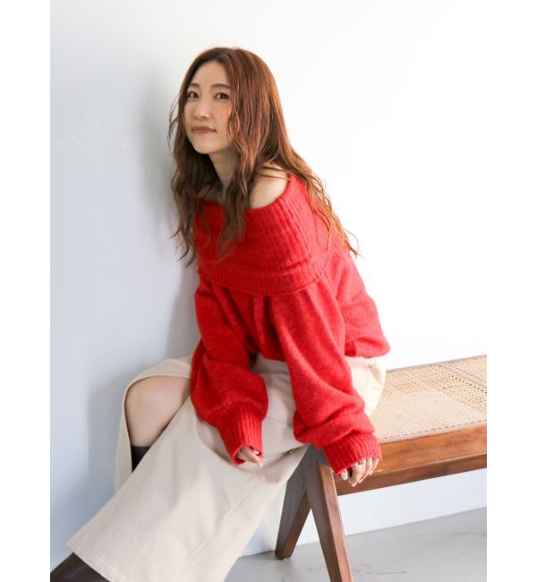 Ungrid「オフショルルーズニット」|ニット・セーター|