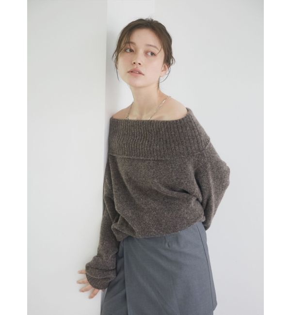 Ungrid「オフショルルーズニット」|ニット・セーター|