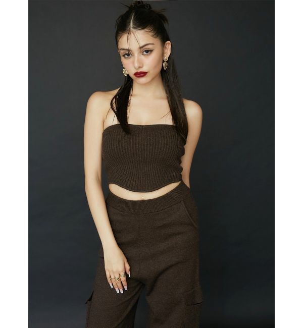 EVRIS「ニットベアトップ【セットアップ着用可能】」|チューブトップ|