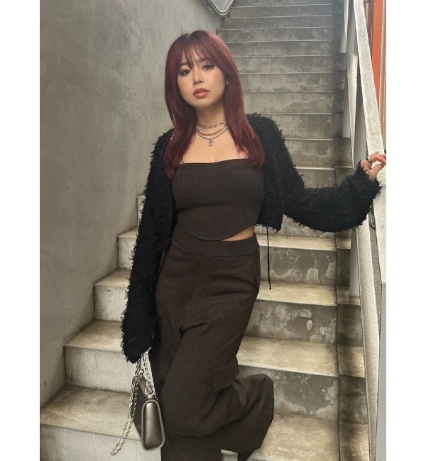 EVRIS「ニットベアトップ【セットアップ着用可能】」|チューブトップ|