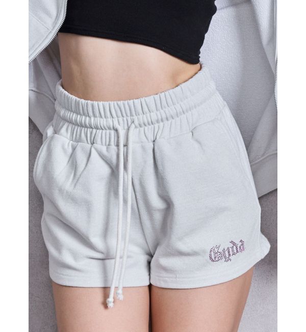 GYDA「NEW ラインストーンGYDAラメショートパンツ」|その他|オフホワイト