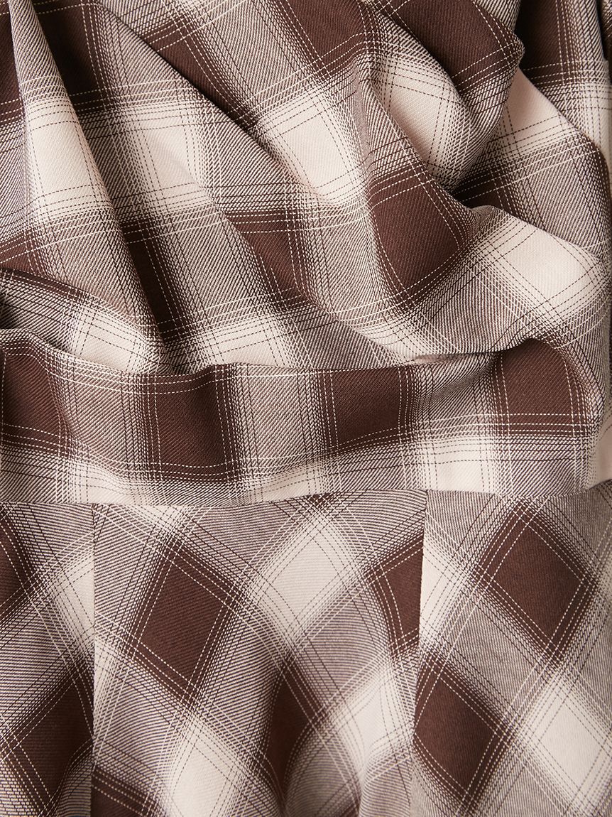 FRAY I.D「オンブレチェックアシメヘムキャミドレス」|ドレス|