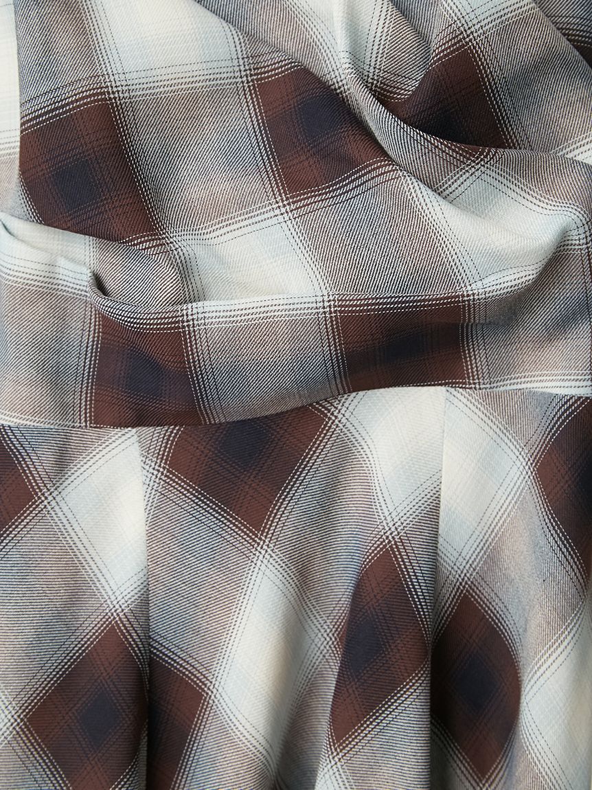 FRAY I.D「オンブレチェックアシメヘムキャミドレス」|ドレス|