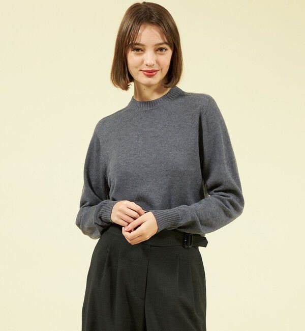 MACKINTOSH PHILOSOPHY「エポーレットスリーブニットプルオーバー」|ニット・セーター|チャコールグレー