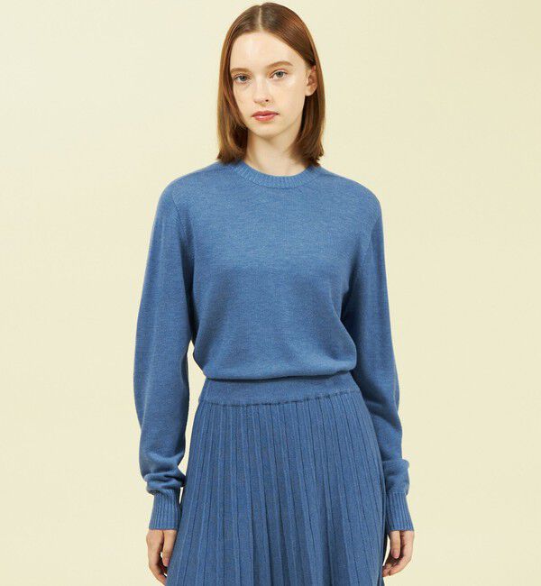 MACKINTOSH PHILOSOPHY「エポーレットスリーブニットプルオーバー」|ニット・セーター|ブルー