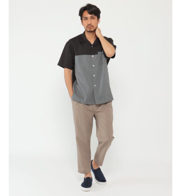 ikka「バイカラーオープンカラーシャツ」|シャツ・ブラウス|