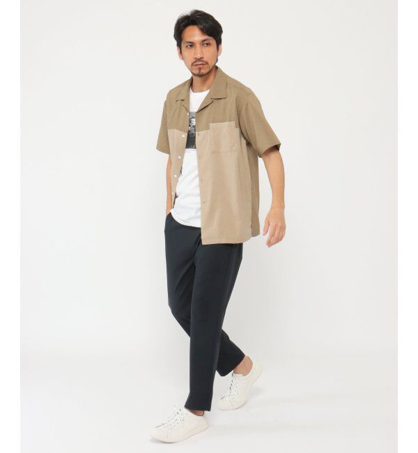 ikka「バイカラーオープンカラーシャツ」|シャツ・ブラウス|