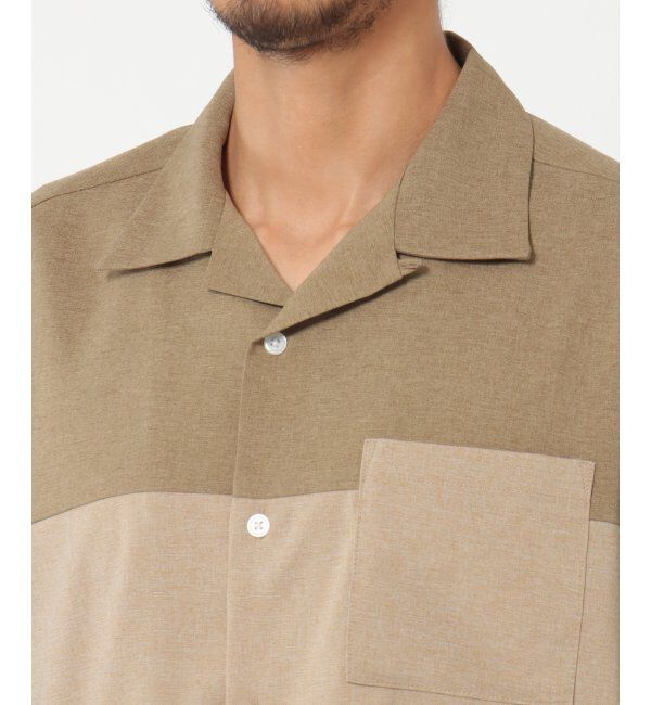 ikka「バイカラーオープンカラーシャツ」|シャツ・ブラウス|