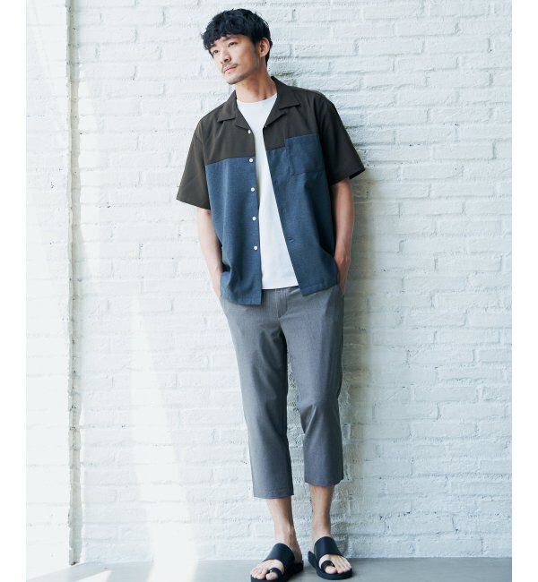 ikka「バイカラーオープンカラーシャツ」|シャツ・ブラウス|