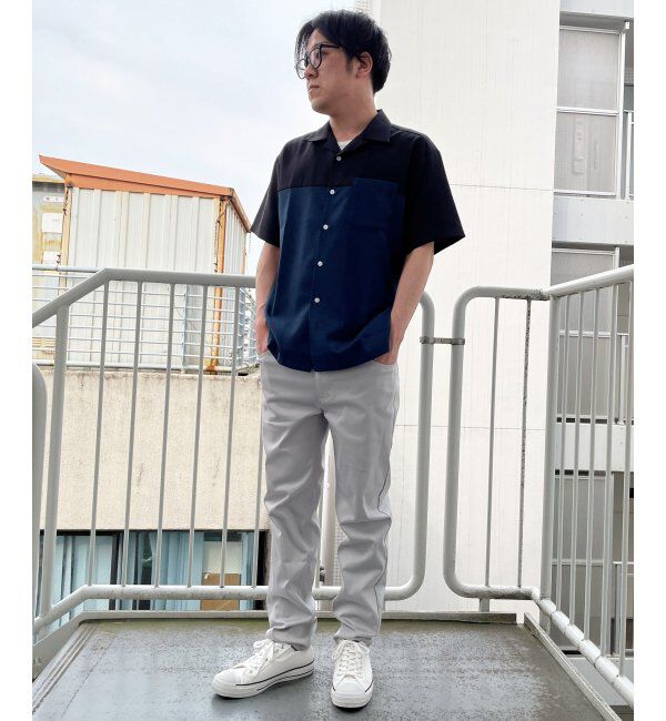 ikka「バイカラーオープンカラーシャツ」|シャツ・ブラウス|
