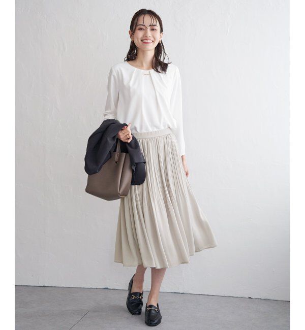IKKA LOUNGE「シフォンプリーツスカート」|スカート|