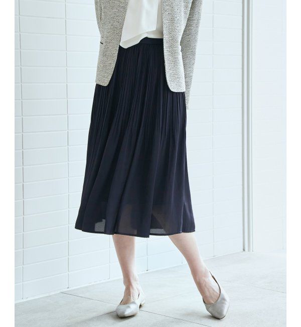 IKKA LOUNGE「シフォンプリーツスカート」|スカート|