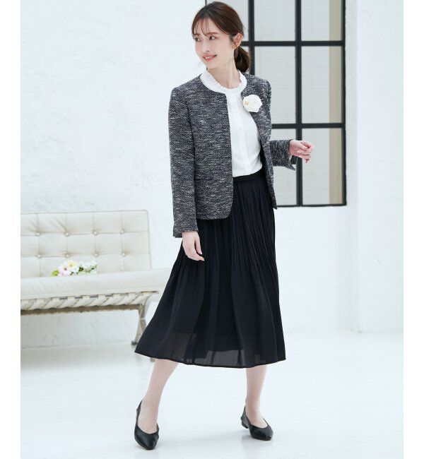 IKKA LOUNGE「シフォンプリーツスカート」|スカート|