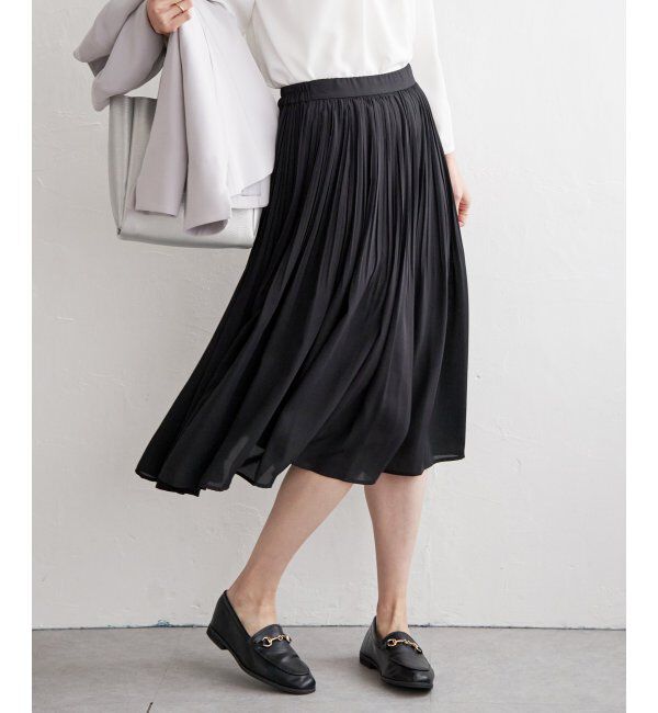 IKKA LOUNGE「シフォンプリーツスカート」|スカート|