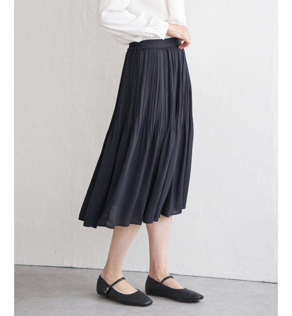 IKKA LOUNGE「シフォンプリーツスカート」|スカート|