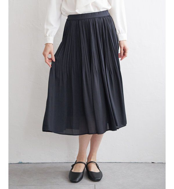 IKKA LOUNGE「シフォンプリーツスカート」|スカート|