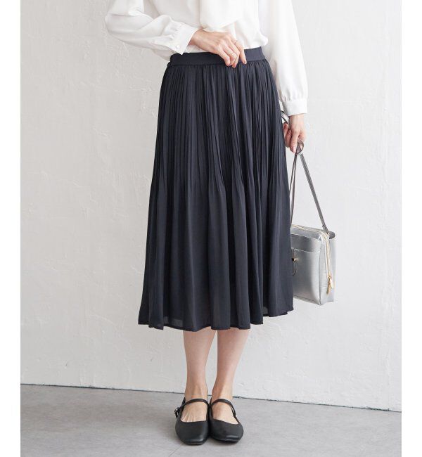 IKKA LOUNGE「シフォンプリーツスカート」|スカート|