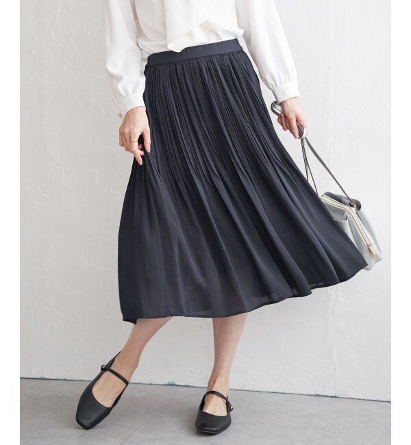 IKKA LOUNGE「シフォンプリーツスカート」|スカート|