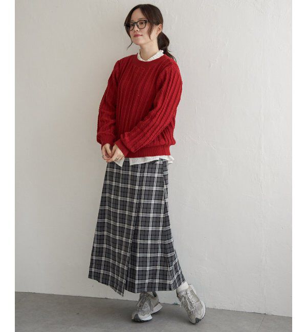 Lbc with Life「チェックベルテッドスカート」|スカート|