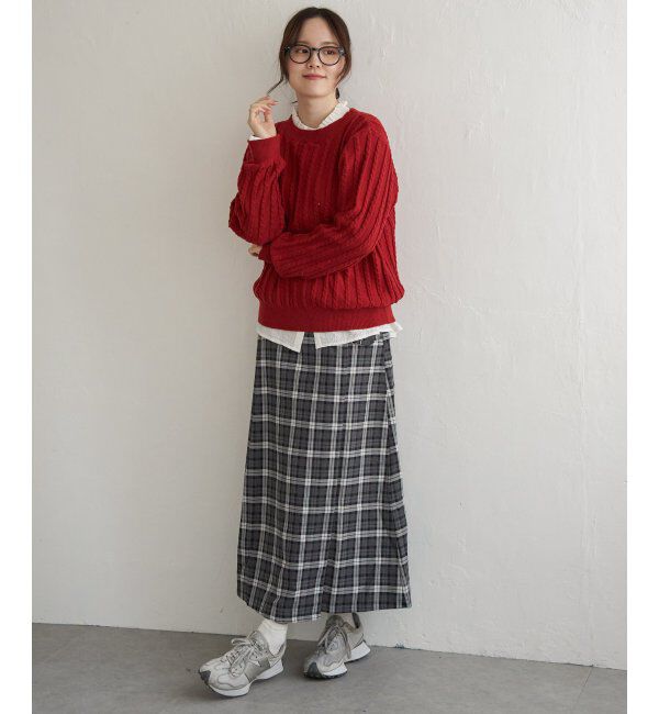 Lbc with Life「チェックベルテッドスカート」|スカート|