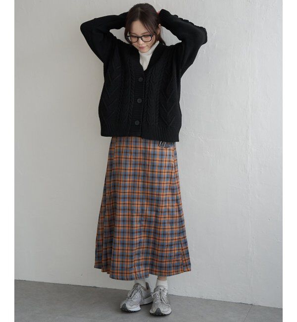Lbc with Life「チェックベルテッドスカート」|スカート|