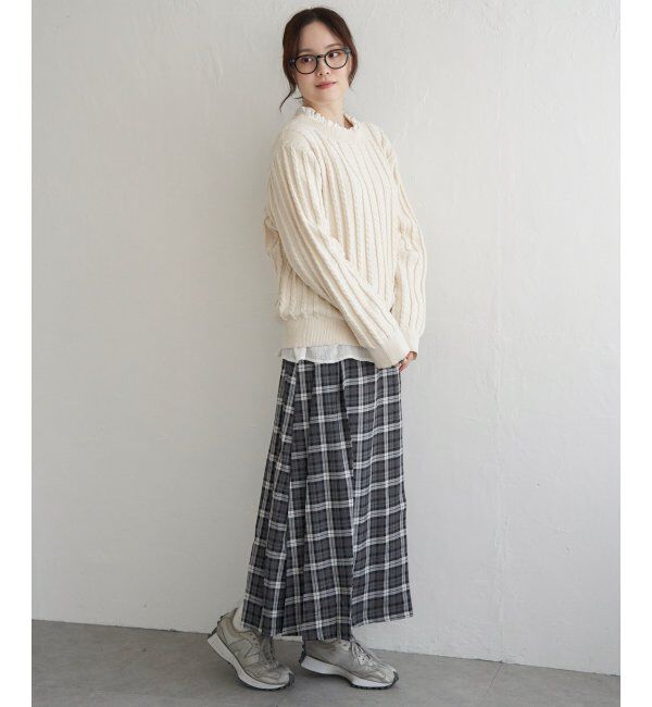 Lbc with Life「チェックベルテッドスカート」|スカート|