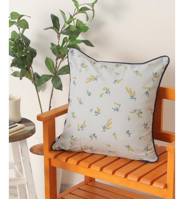 Lbc with Life「レトロ柄クッションカバー」|クッション・クッションカバー|グレイ