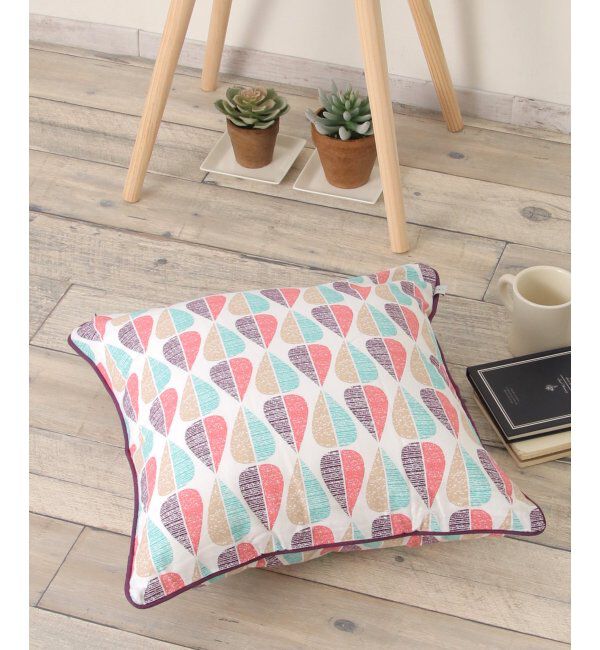 Lbc with Life「レトロ柄クッションカバー」|クッション・クッションカバー|ピンク