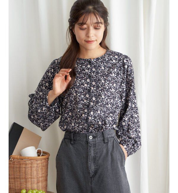 Lbc with Life「花柄プリント2WAYブラウス」|シャツ・ブラウス|