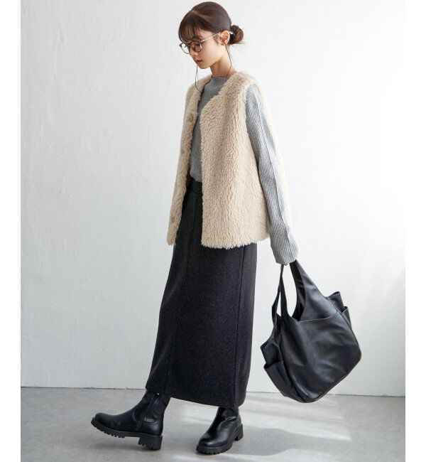 Lbc with Life「圧縮ジャージIラインスカート」|スカート|