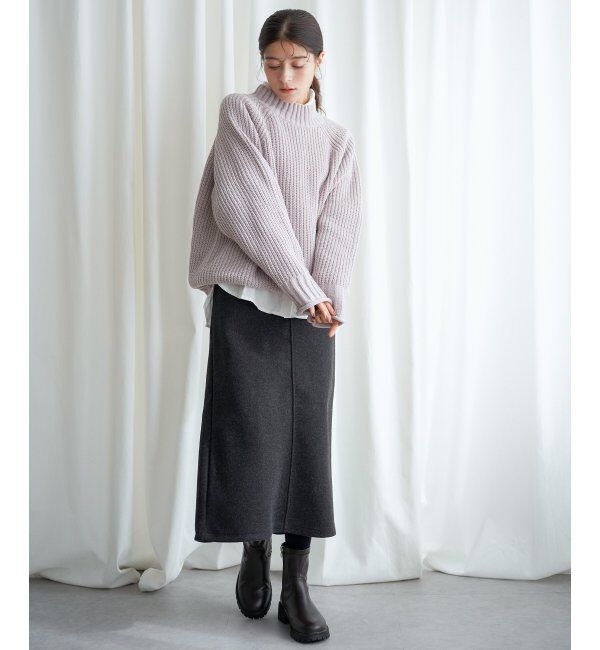 Lbc with Life「圧縮ジャージIラインスカート」|スカート|