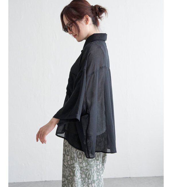 Lbc with Life「シアーボックスシルエットシャツ」|シャツ・ブラウス|