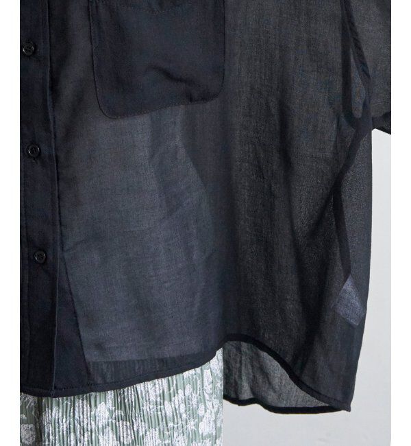 Lbc with Life「シアーボックスシルエットシャツ」|シャツ・ブラウス|