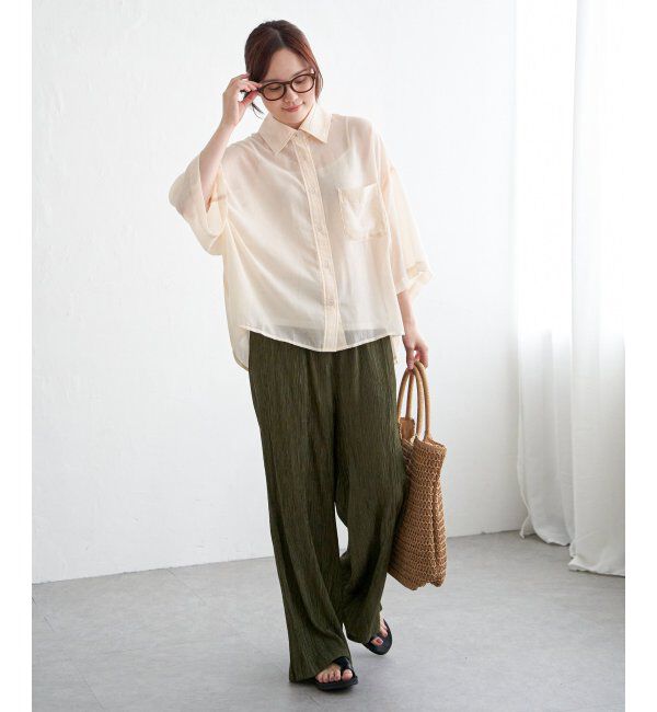 Lbc with Life「シアーボックスシルエットシャツ」|シャツ・ブラウス|