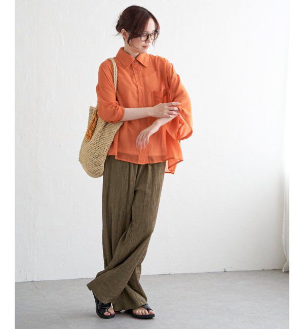 Lbc with Life「シアーボックスシルエットシャツ」|シャツ・ブラウス|