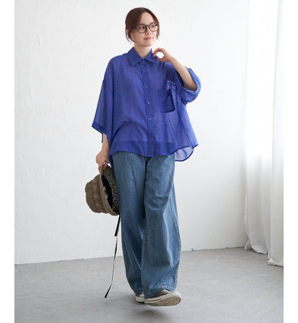 Lbc with Life「シアーボックスシルエットシャツ」|シャツ・ブラウス|