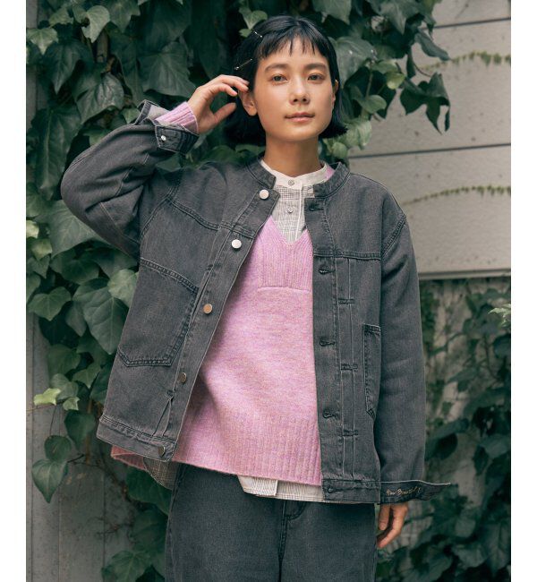 Lbc with Life「ラインVネックニットプルオーバー」|カーディガン|